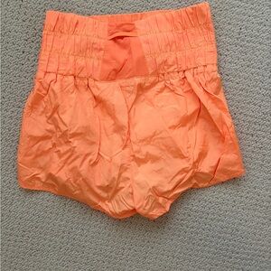 High Waist Orange Women's Shorts